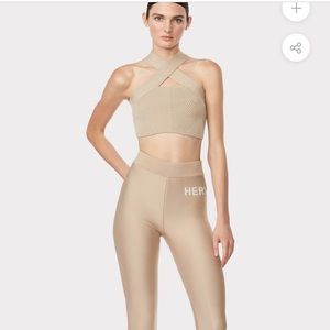 Herve Leger Rib Halter Bra Top